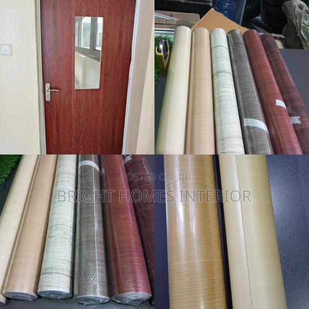Self Adhesive Mahogany Woodeffect Table Contact Paper