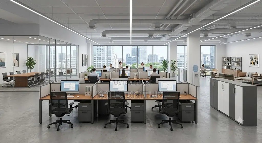 Office Workstation; MDF Six Users Office Workstations