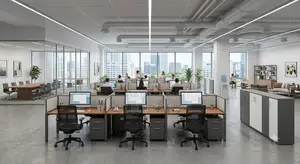Office Workstation; MDF Six Users Office Workstations