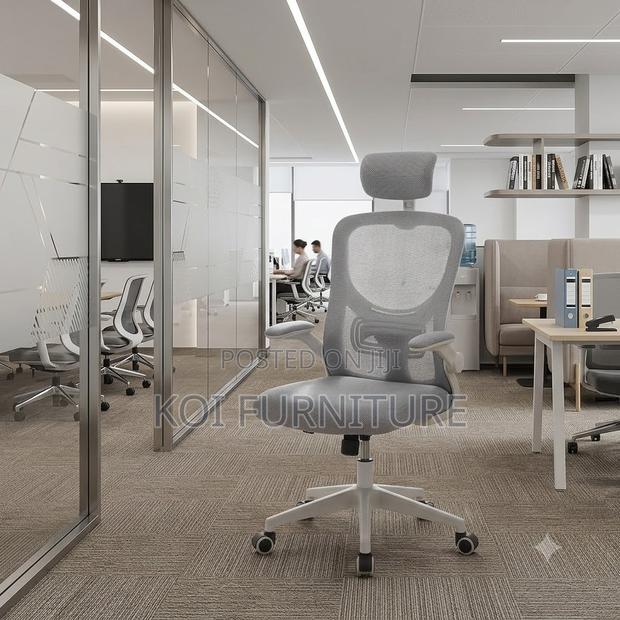 Office Chairs; Orthopedic Office Chairs Made of Fabric - thumbnail 3
