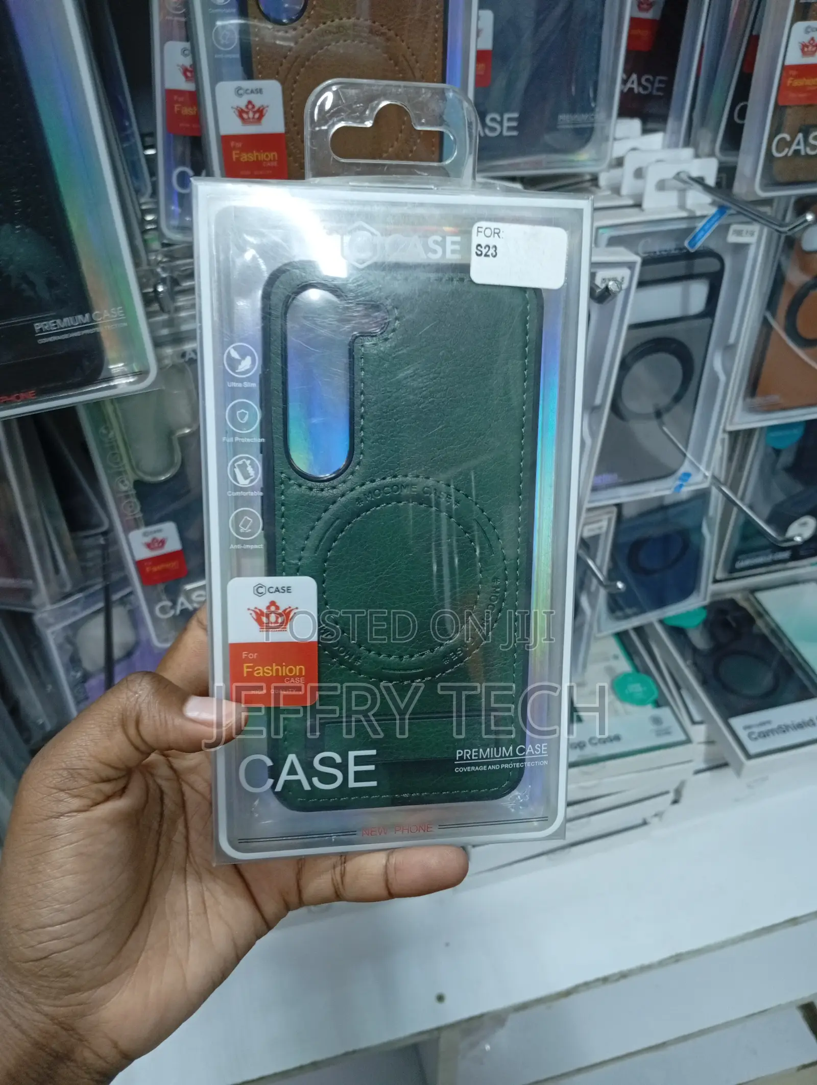 Samsung Galaxy S23 Elegant Forest Green Texture Cover