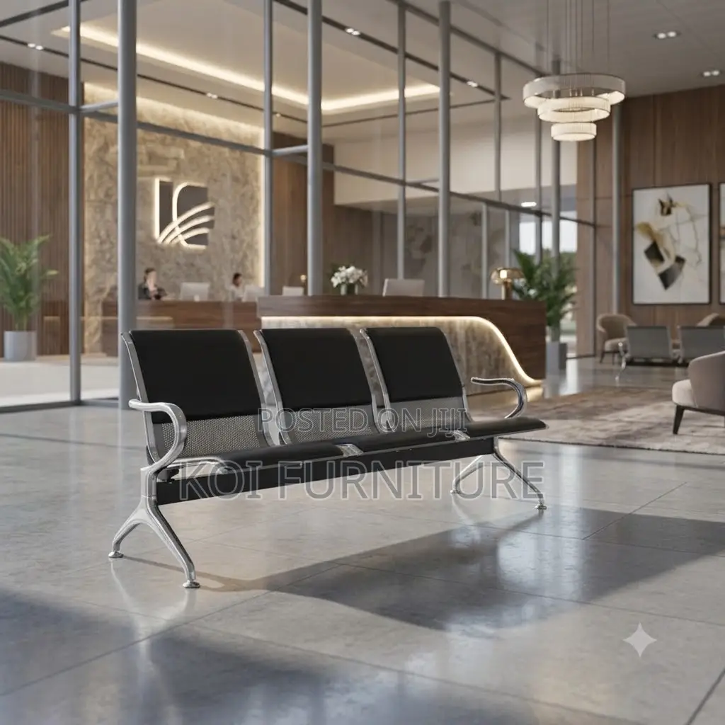 Office Benches; Three Seaters Reception Office Bench