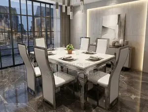 Dining Set; Six Seaters Marble Homes Dining Set