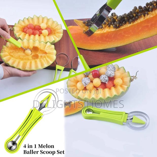 4 in 1 Watermelon Slicer Cutter Scoop_cu - thumbnail 2