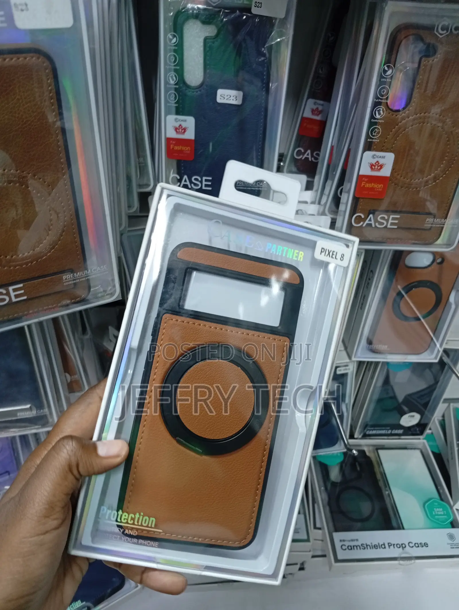 Google Pixel 8,Case Crafted Using High-Quality Brown Faux Leather