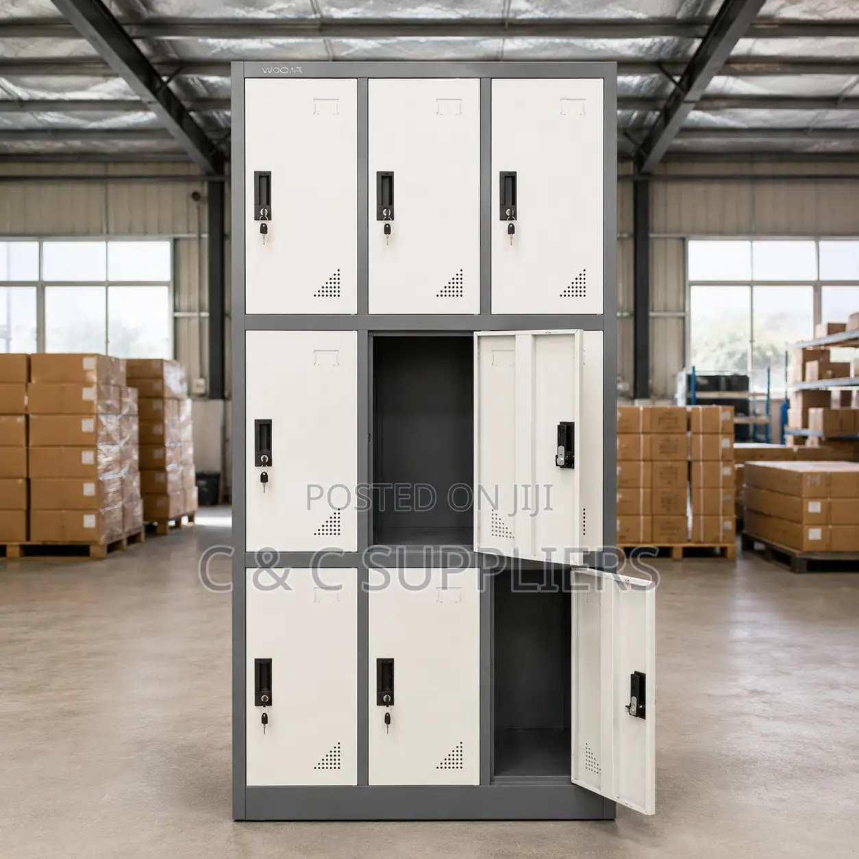 Metallic 9 Locker Cabinet.