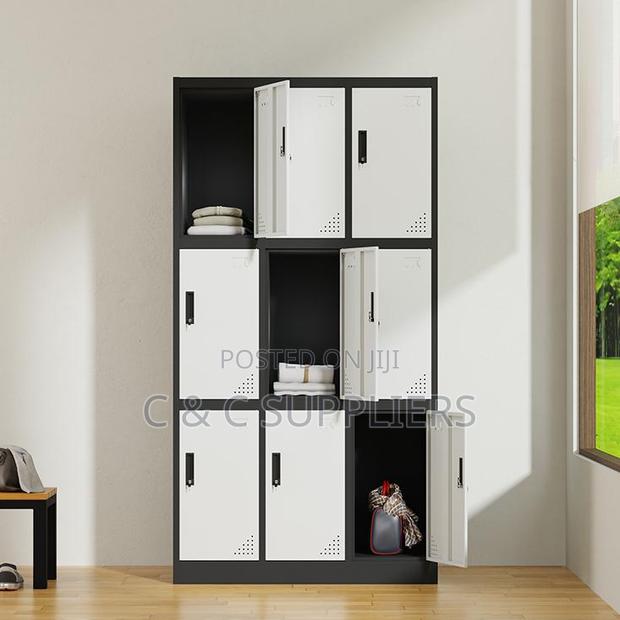Metallic 9 Locker Cabinet. - thumbnail 2