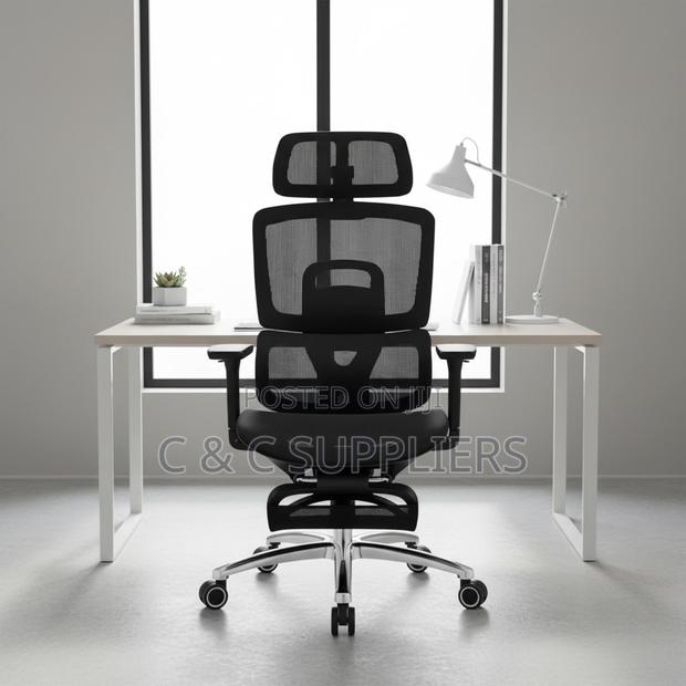 Mesh Swivel Orthopedic Seat With Footrest - thumbnail 6