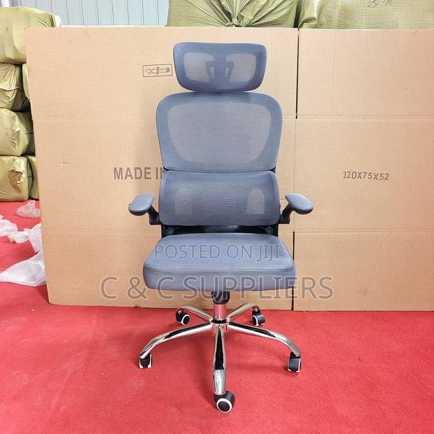 White Ergonomic Seat With Flipping Up Armrest
