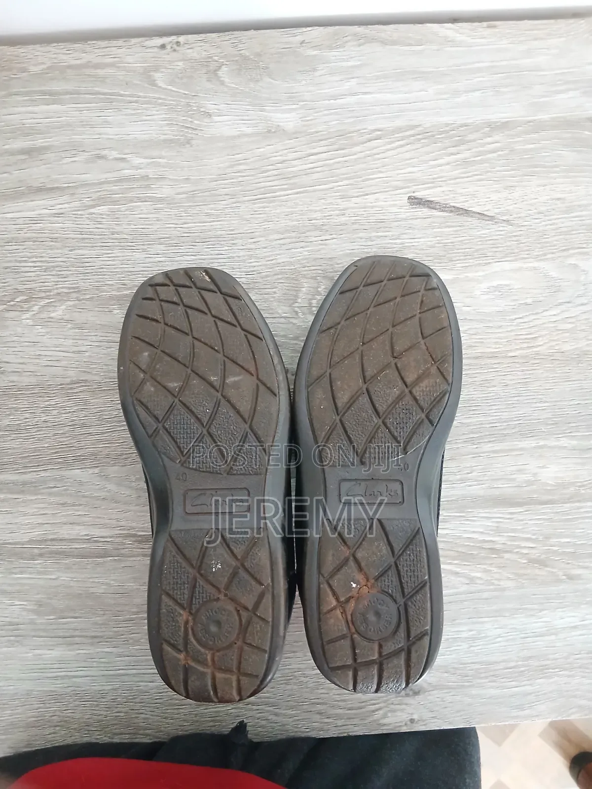 Used Black "Clarks" Loafers