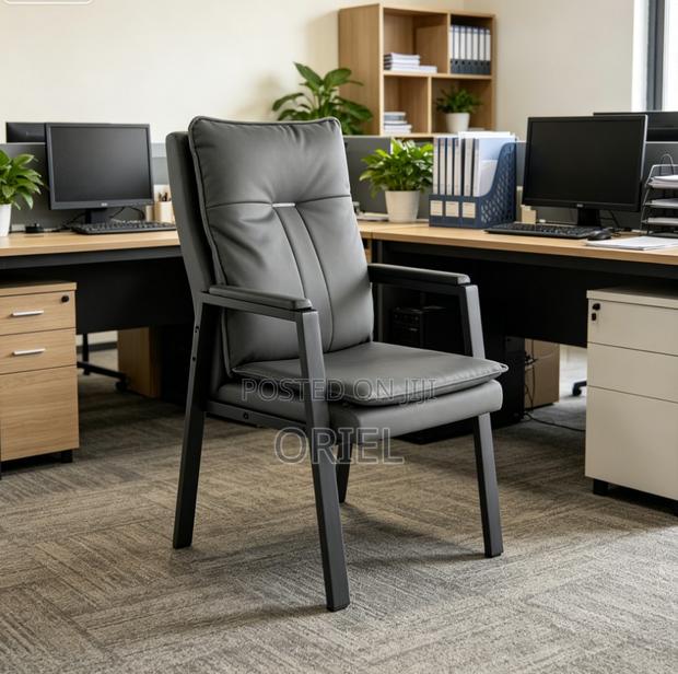Office Chair : Executive Office Leather Reception Waiting Chair - thumbnail 9