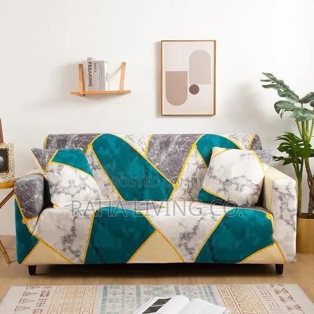 Printed Polycotton Sofa Seat Covers | All Sizes | Stretchable - thumbnail 4