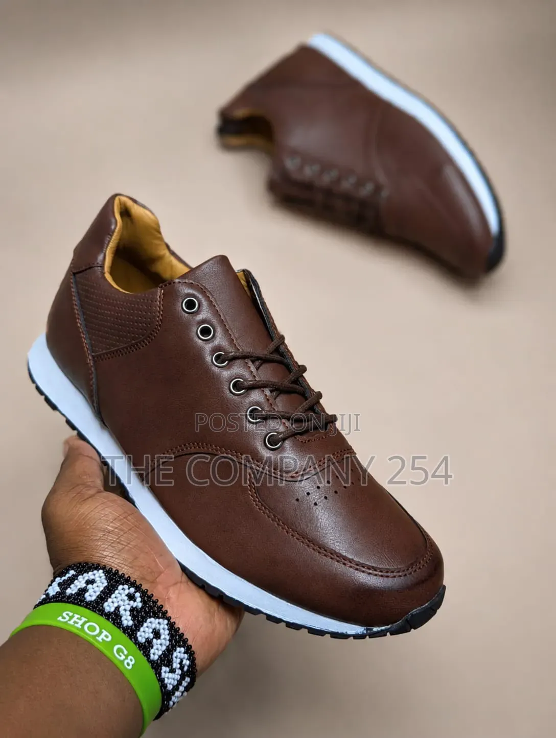 Quality Casual Leather Rubber Laced Shoes Available