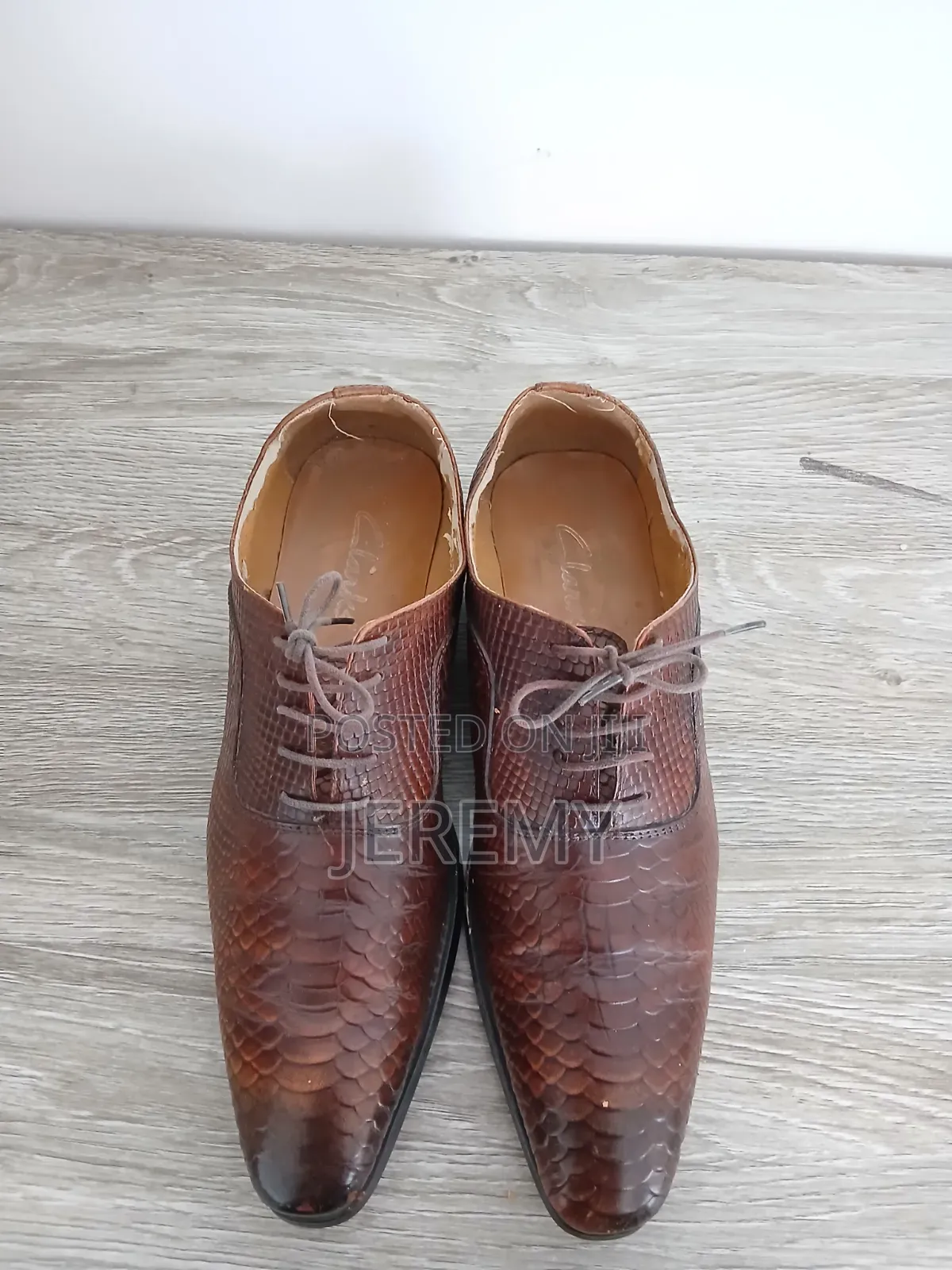 Used "Clarks" Crocodile Skin Loafers