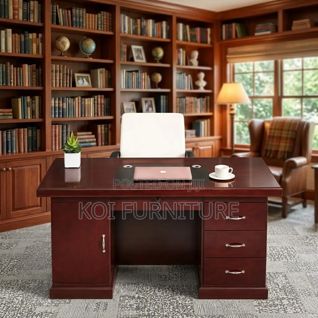 Office Desk; 1.4 Meters Executive Directors Home Office Mahogany Desk