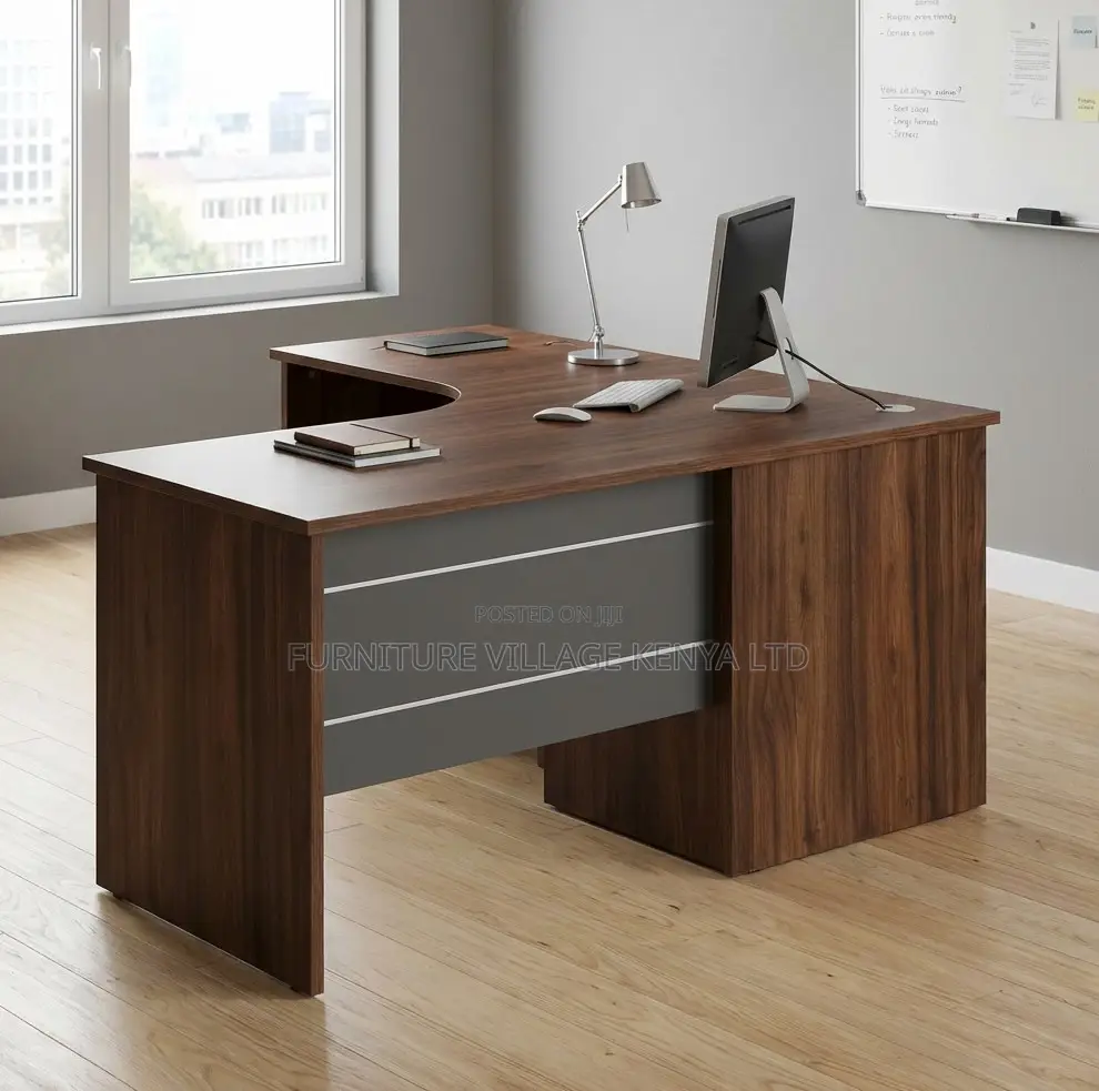 4.59ft L-Shaped Executive Office Desk