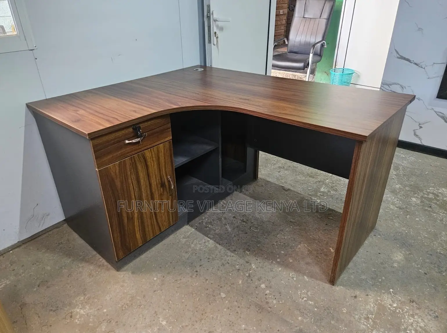 4.59ft L-Shaped Executive Office Desk
