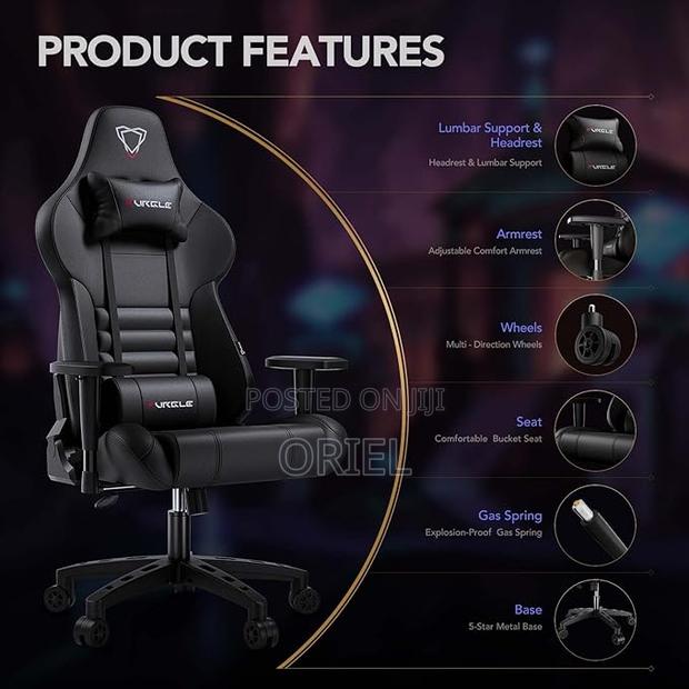 Executive Office Gaming Chair Grey Gaming Chair - thumbnail 8