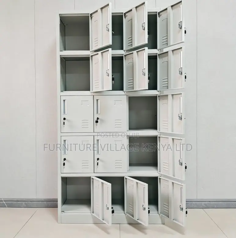 Modern 15-Locker Office Steel Cabinet