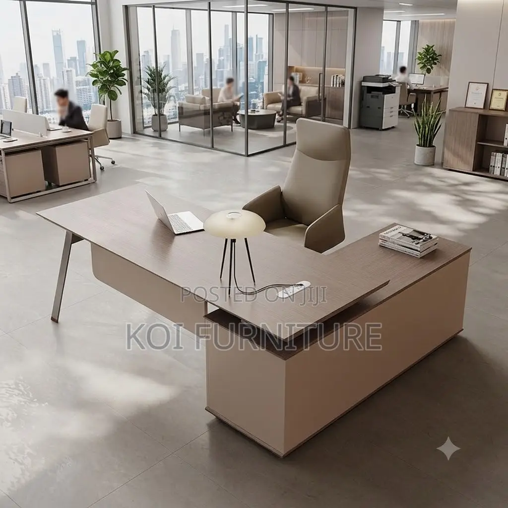 Office Desk; 1.8 Meters Executive L Shaped Commanding Desk
