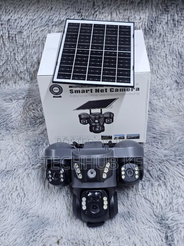 Outdoor Three Lens Wifi Solar Camera PTZ 360° Wireless Solar CCTV Wifi