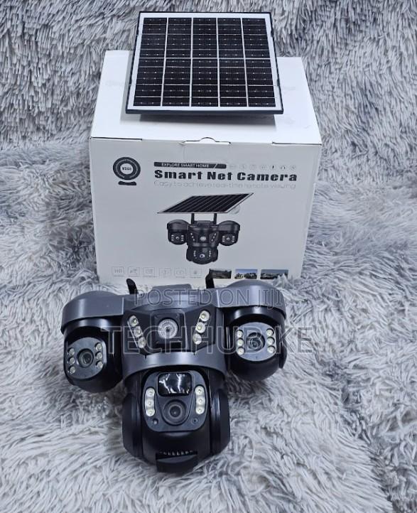 V380 Pro Wifi Outdoor Solar CCTV Camera 3 Lens Night Vision Camera PTZ