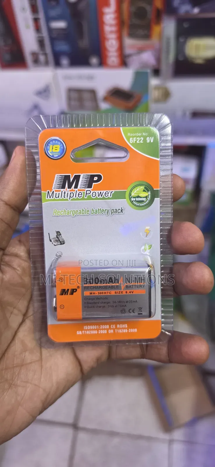 Mp 9volt Rechargeable Battery