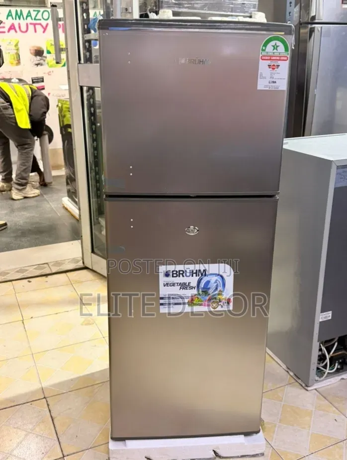 Bruhm 120l Double Door Refrigerator – BRD-140 Inox Direct Cool