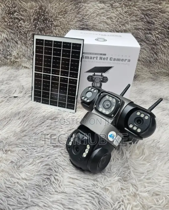 Wifi Solar Powered Triple Lens PTZ Camera V380 Pro