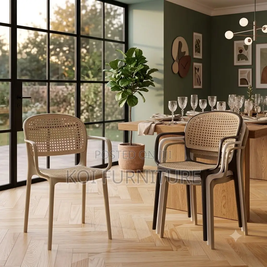 Home Chairs; Rattan Plastic Outdoor Dining Chairs