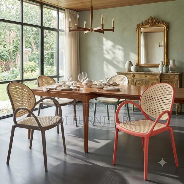Home Chairs; Rattan Plastic Outdoor Dining Chairs - thumbnail 3