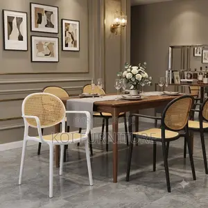 Home Chairs; Rattan Plastic Outdoor Dining Chairs