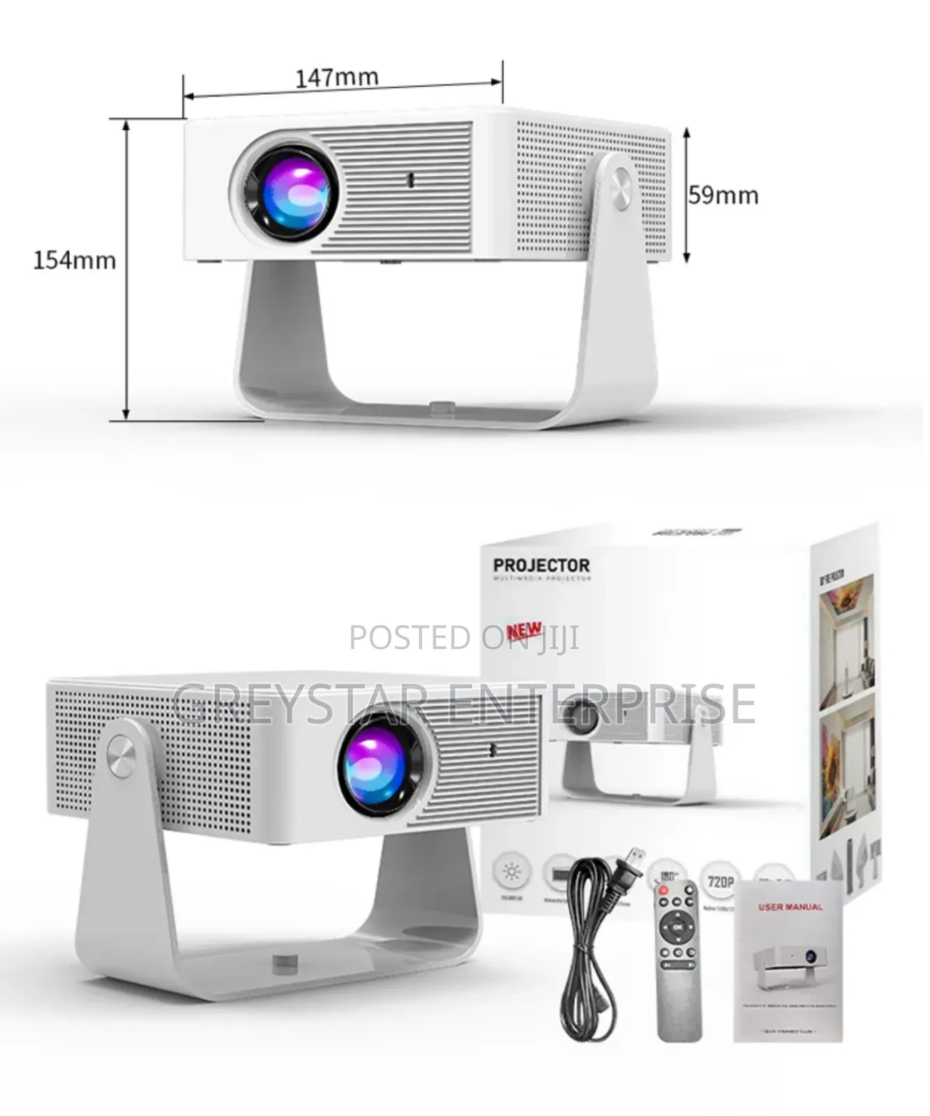 Led Portable Smart Android Projector Wifi Projector 1080p Ulta Hd