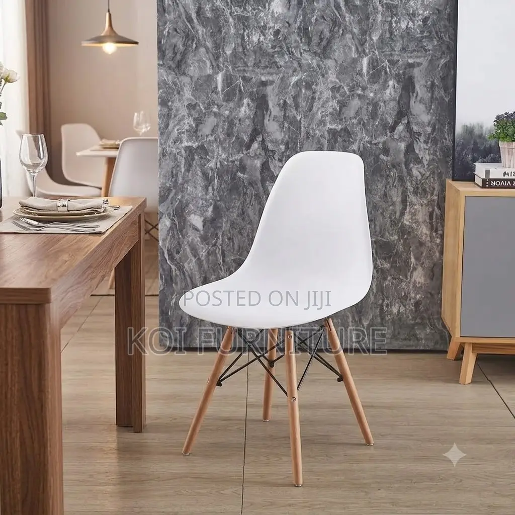 Dining Chairs; New Modern Eames Chair With Wooden Sturdy Legs