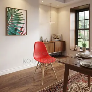Dining Chairs; New Modern Eames Chair With Wooden Sturdy Legs
