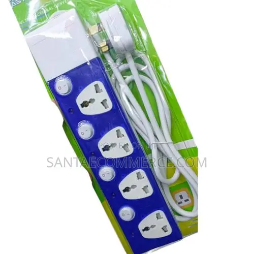 Universal Extension Power Strip 4 Socket With Individual Switches