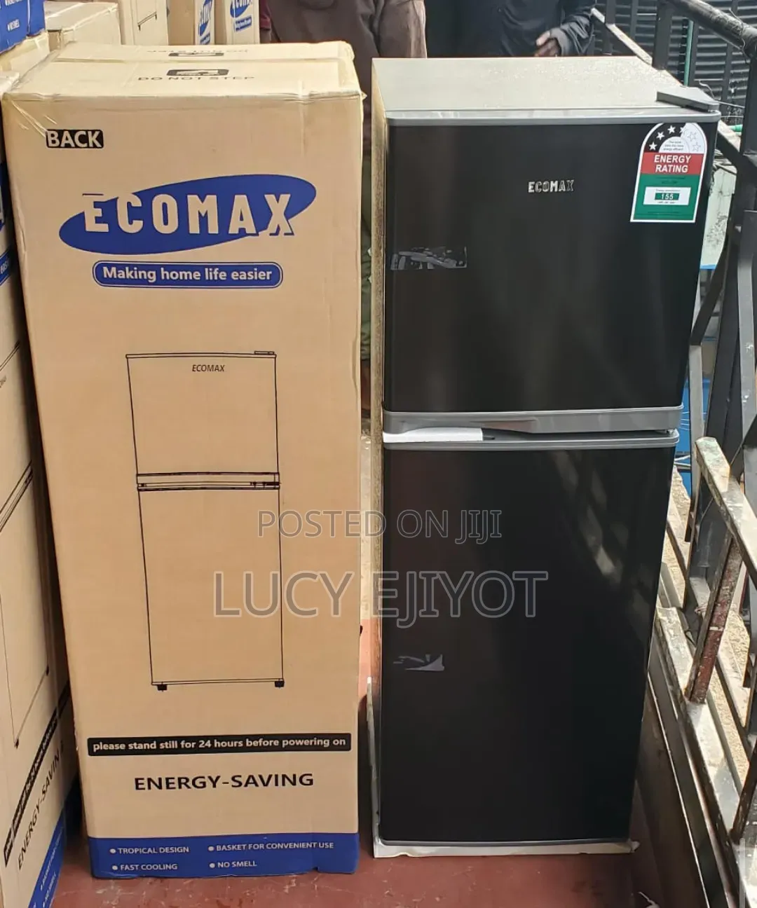 Ecomax 138 Litres Dark Silver Double Door Refrigerator