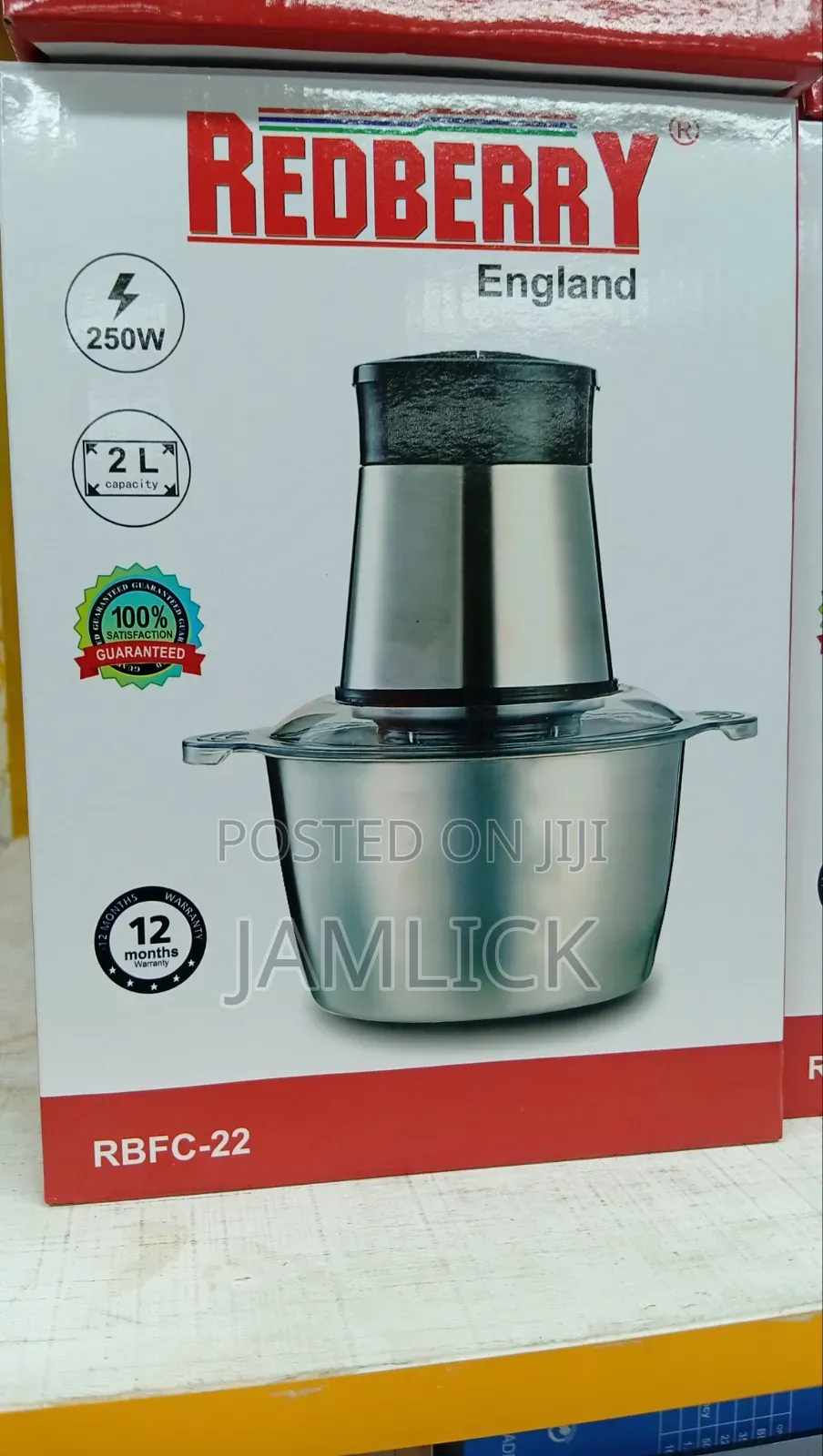 2l Redberry Stainless Steel Food Chopper –Pt