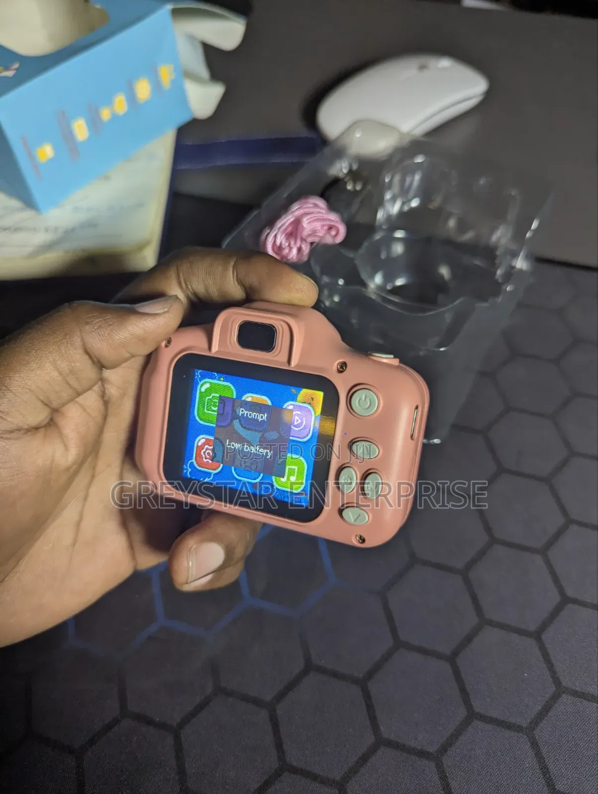 Kids Camera Pink and Blue Music Game Kids Gift Video Photo, Kid Cam
