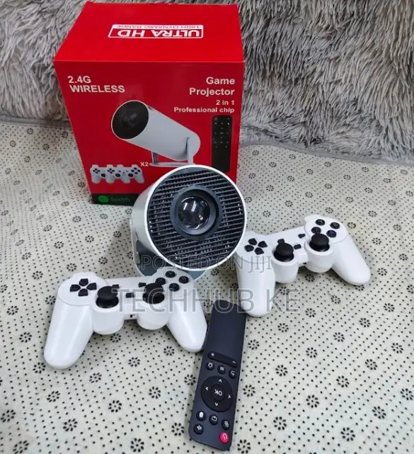 Hy300 Game Projector Android 13 With Wireless Gaming Controller 720p