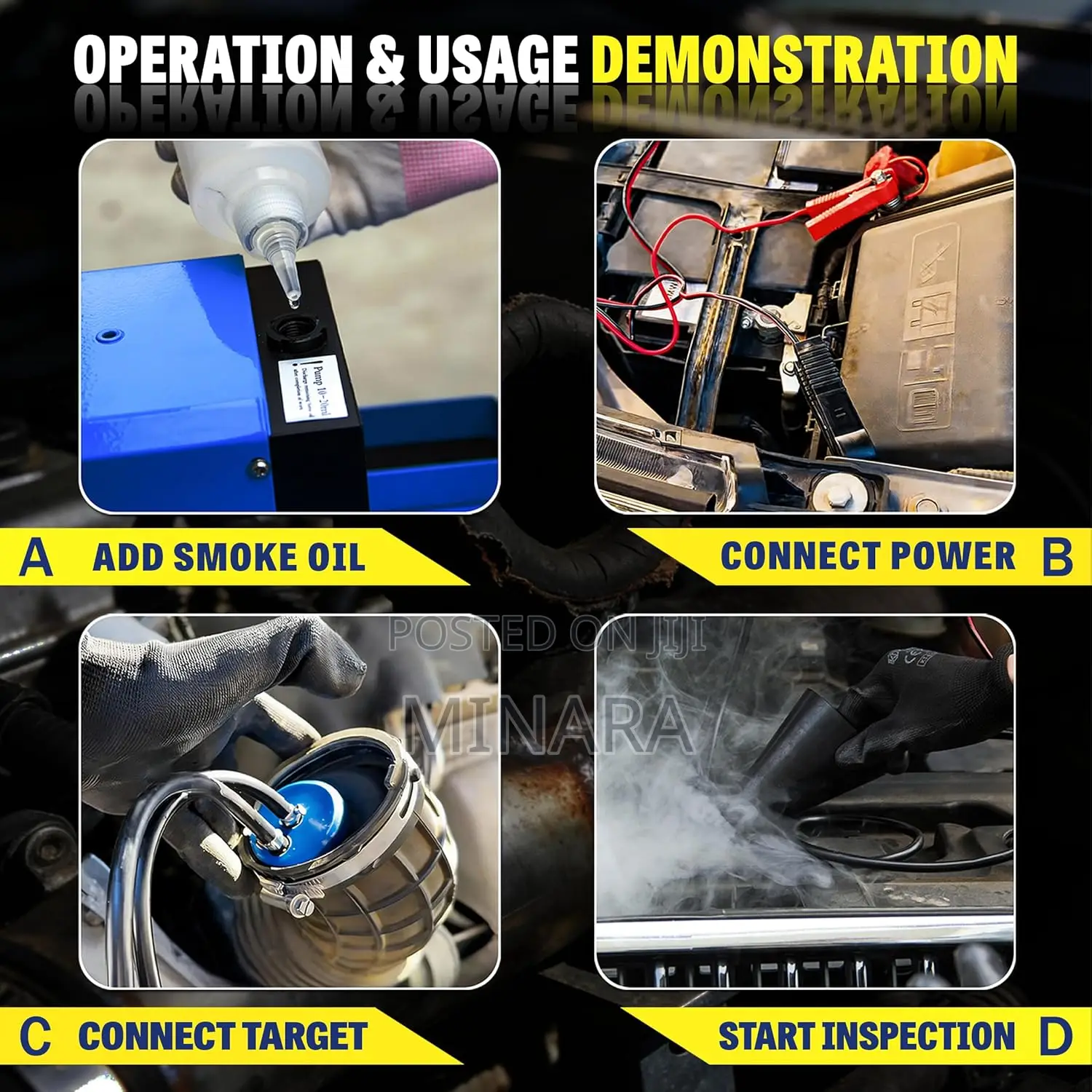 Automotive Smoke Leak Detector Kit, Evap System Leak Tester, 12v