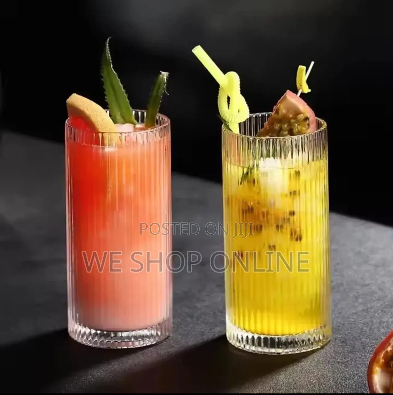 High Borosilicate Embossed Water/Juice Glasses 450ml