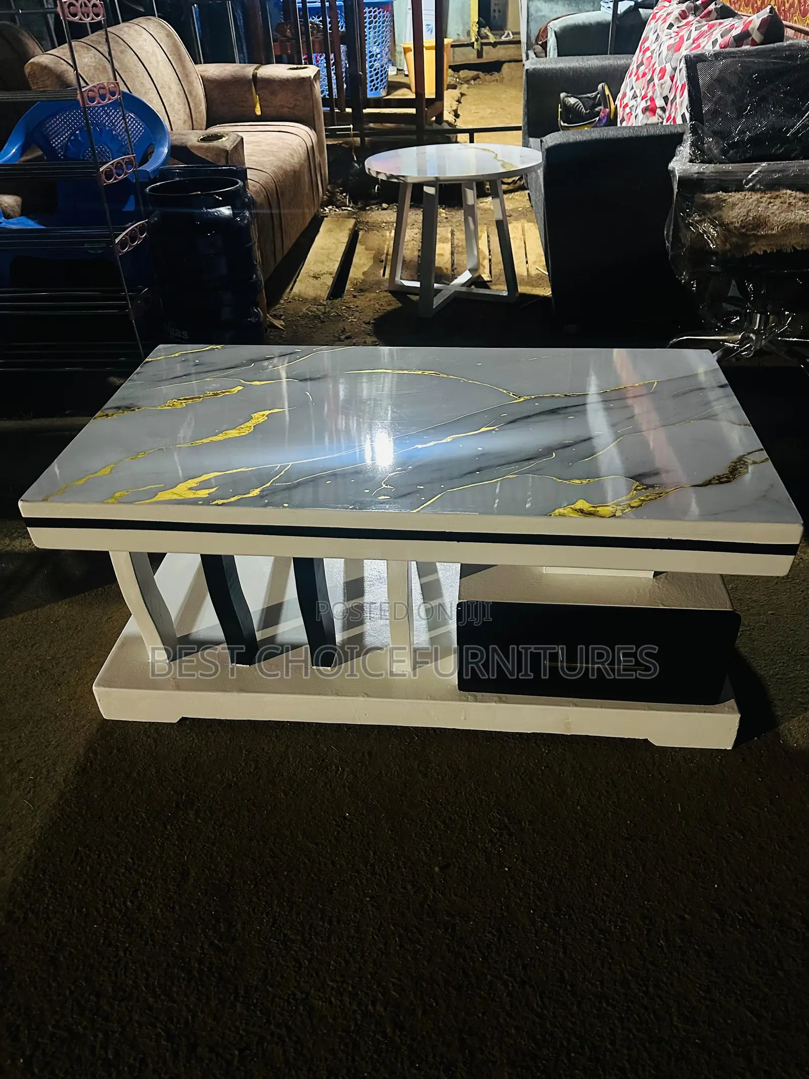 Brown Marble Coffee Table