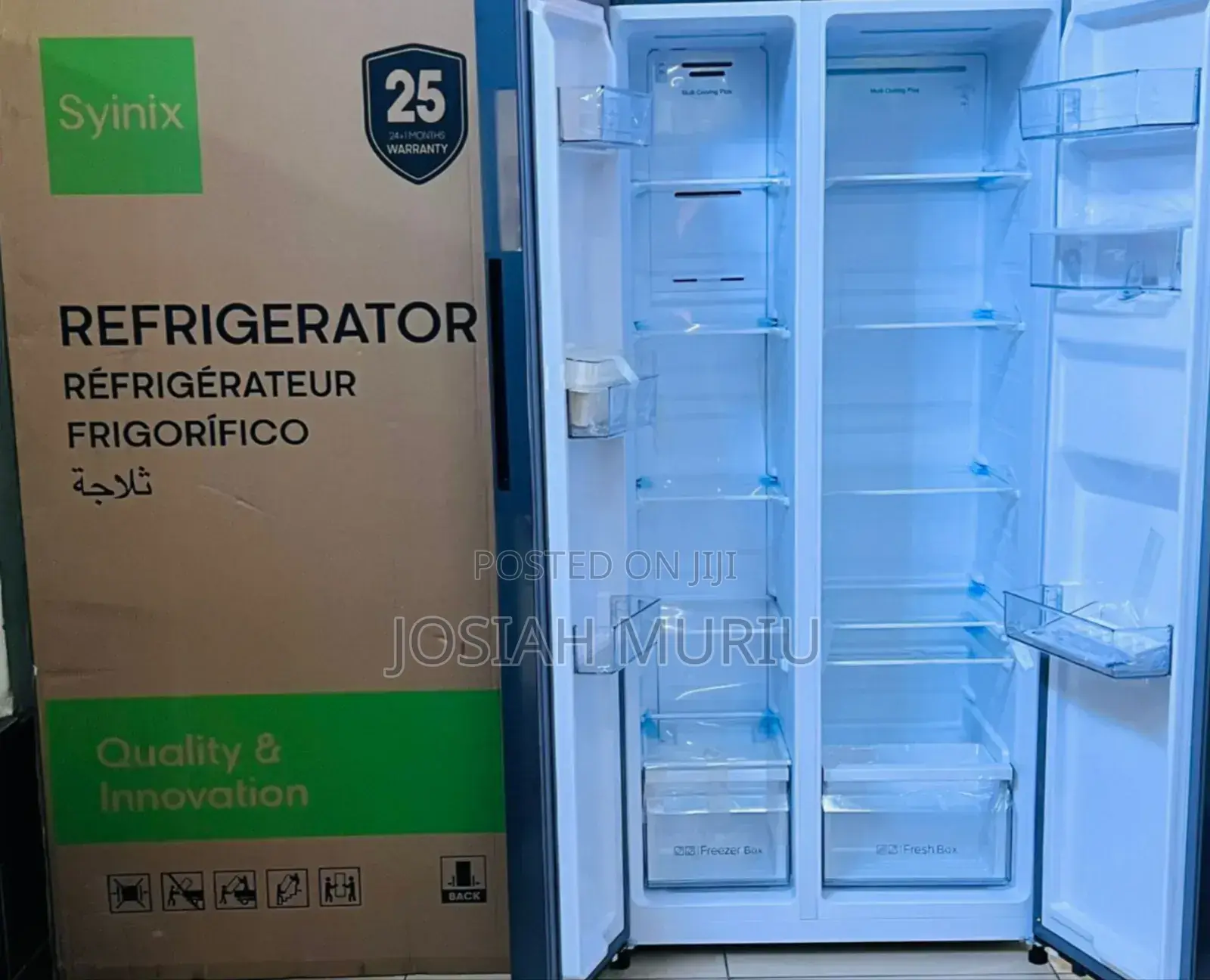 Syinix 460l Side Refrigerator