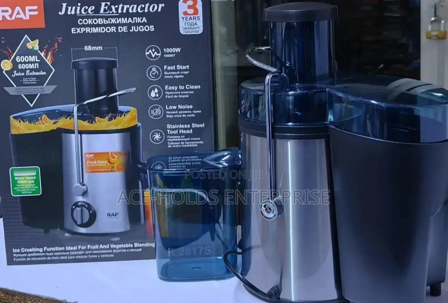 Raf 600ml Tank Extractor Juicer - 1000watts