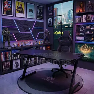 Office Desk; Home Gaming Studio Desks With Led Lights