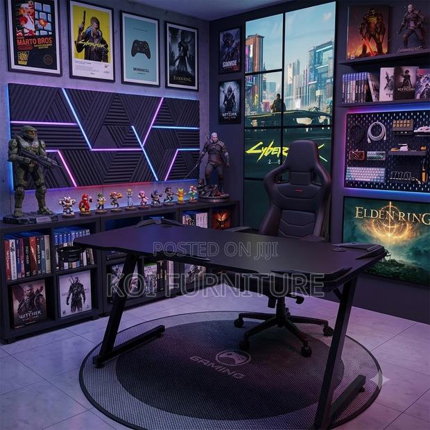 Office Desk; Home Gaming Studio Desks With Led Lights - thumbnail 3
