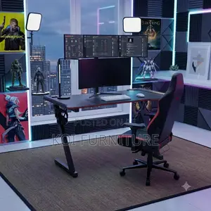 Office Desk; Home Gaming Studio Desks With Led Lights