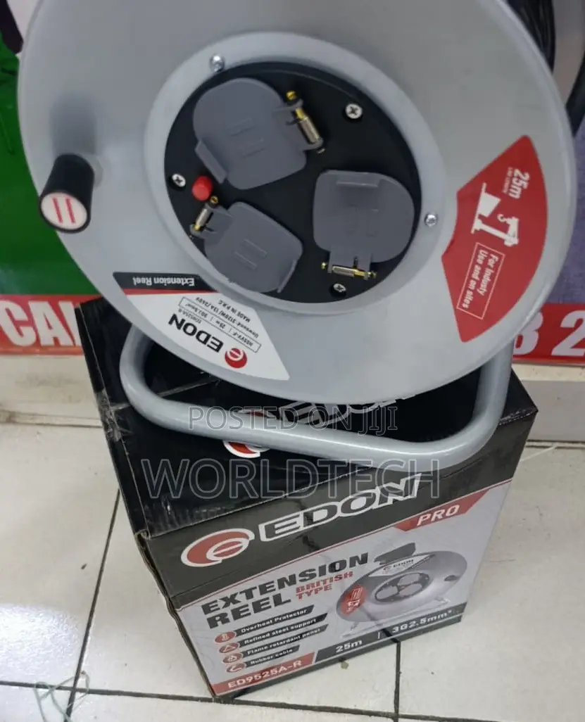 Edon 25m Extension Reel/25m 2.5mm Electric Cable Reel