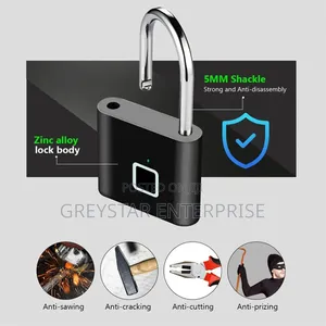 Smart Fingerprint Padlock Usb Charging Cabinet Lock Keyless Entry